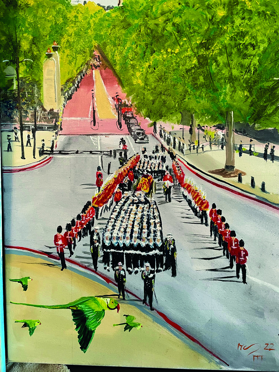 Painting of Army parade