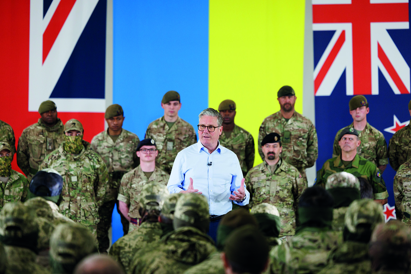 PM, Kier Starmer giving speech to soldiers